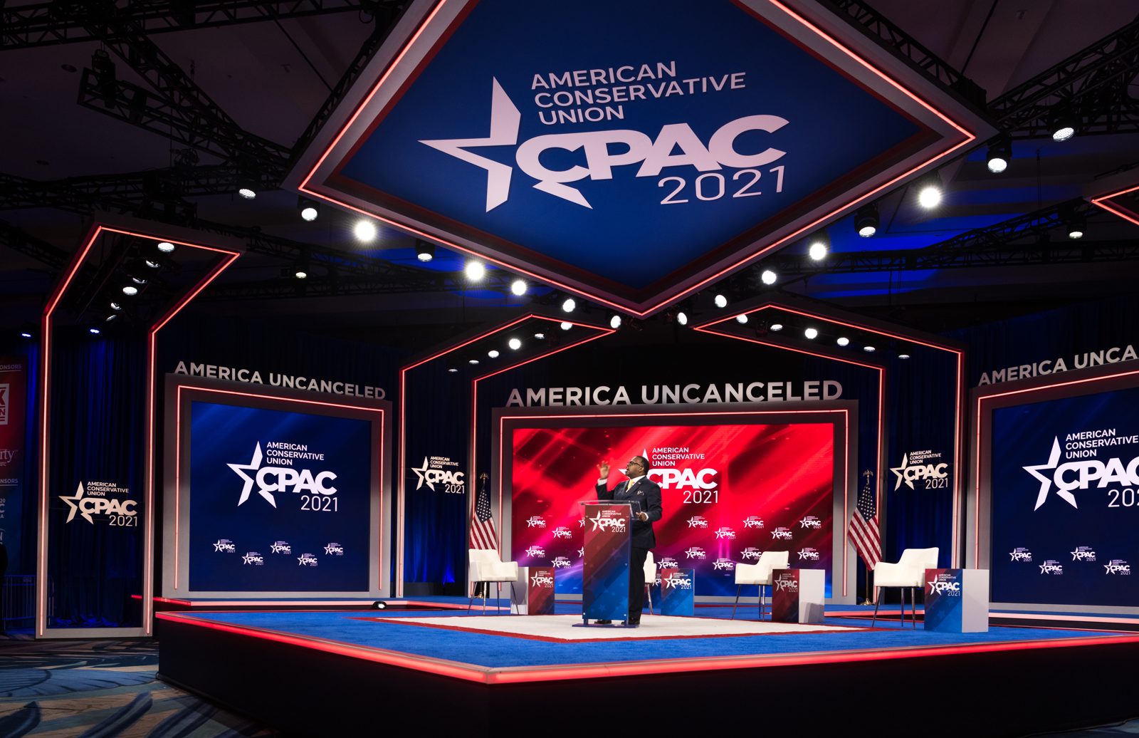 Stage and panel